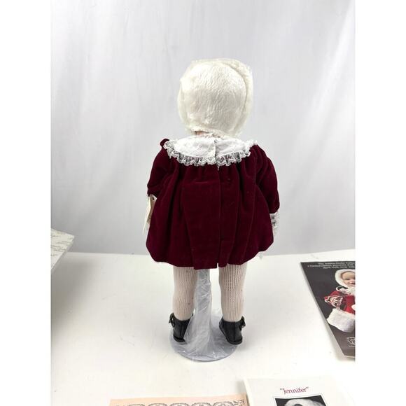 VTG Ashton Drake Jennifer Porcelain Doll by Yolanda Bello 1980s Perfect Babies - Picture 3 of 16